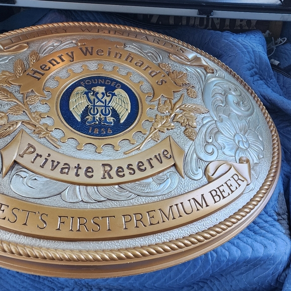 Vintage Beer Sign Breweriana Original Henry Weinhard's Private Reserve - Picture 3 of 6